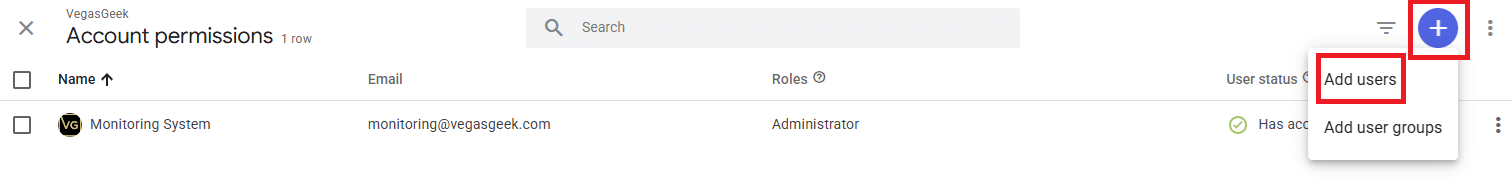 gtm add users