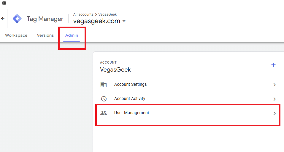 gtm admin