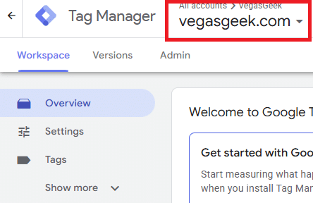 gtm select acct